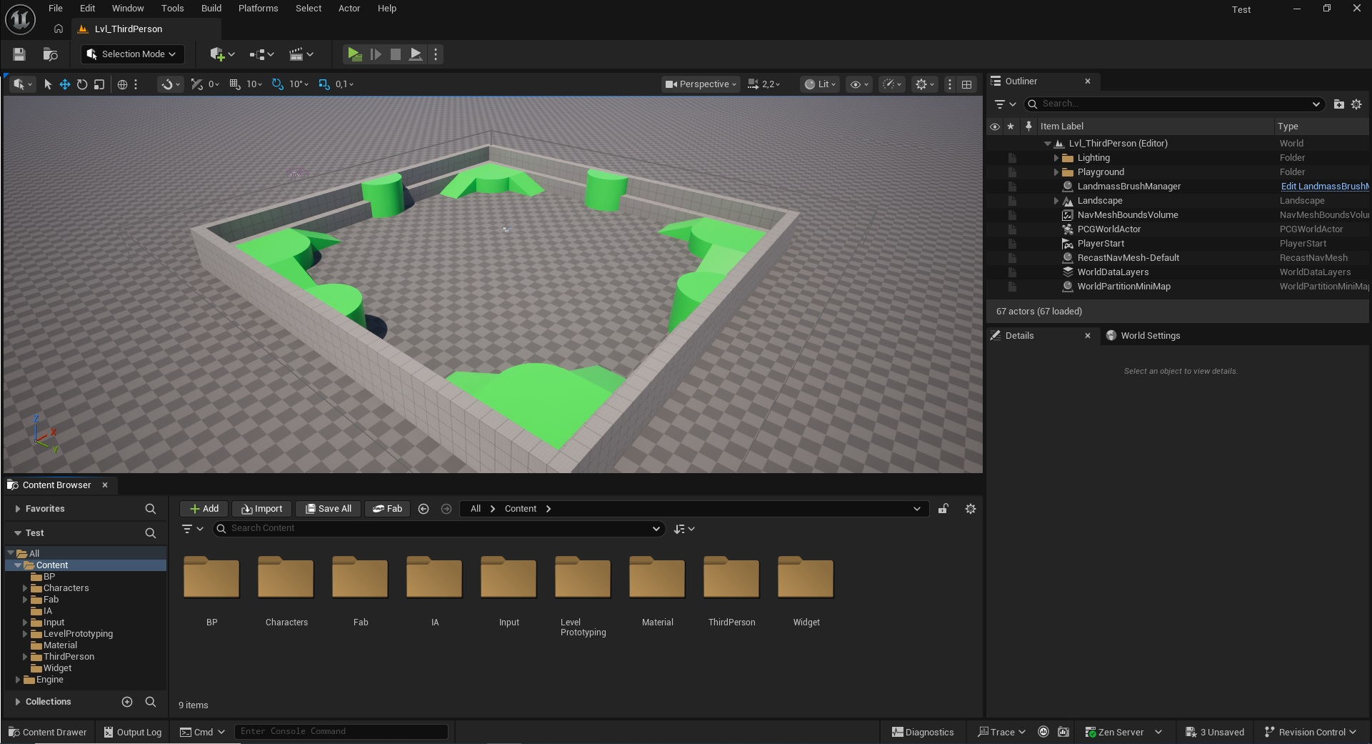 L'éditeur Unreal Engine 5